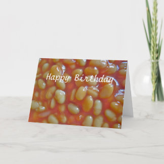 Cartão de Aniversário Feliz de Feijão Feijão