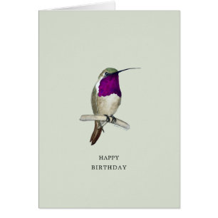 Cartão de Aniversário Feliz de Lucifer Hummingbi