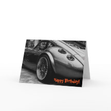 Cartão de Aniversário Feliz de Sportscar