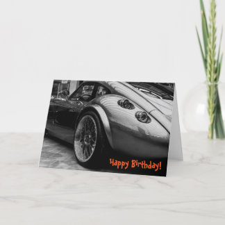 Cartão de Aniversário Feliz de Sportscar