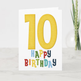 Cartão de Aniversário Feliz do 10º Ano D2