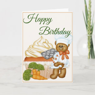 Cartão de Aniversário Feliz do Carrinho do Urso do