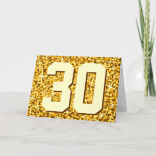 Cartão de "Aniversário Feliz" "Dourado"