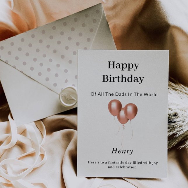 Cartão de Aniversário Feliz Elegante (Elegant Happy Birthday Card)