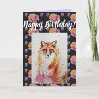 Cartão de Aniversário Feliz Floral Feliz da Flor V