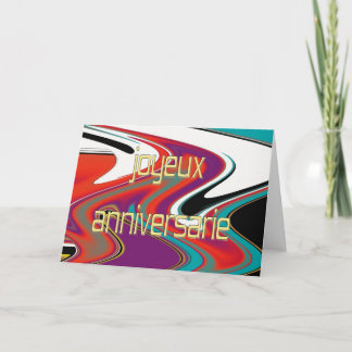 Cartão de Aniversário Feliz Francês