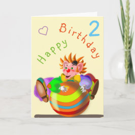 Cartão de Aniversário Feliz Palhaço - Personalizáv