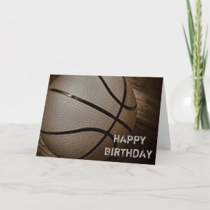 Cartão de Aniversário Feliz para Basquete