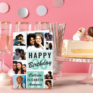 Cartão de Aniversário Feliz para Colagem de Foto