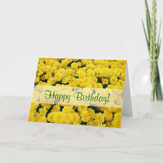 Cartão de Aniversário Feliz para Mães Amarelas