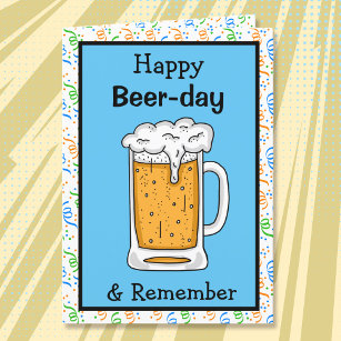 Cartão de Aniversário Feliz para o Dia da Cerveja