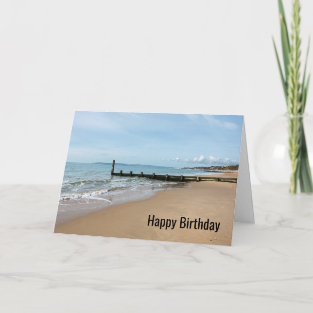 Cartão de Aniversário Feliz para o Mar (Frente)