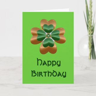 Cartão de Aniversário Feliz para o Shamrock Irland