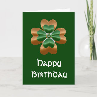 Cartão de Aniversário Feliz para o Shamrock Irland