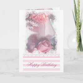 Cartão de Aniversário Feliz para rosas