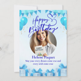 Cartão de Aniversário Feliz Personalizado