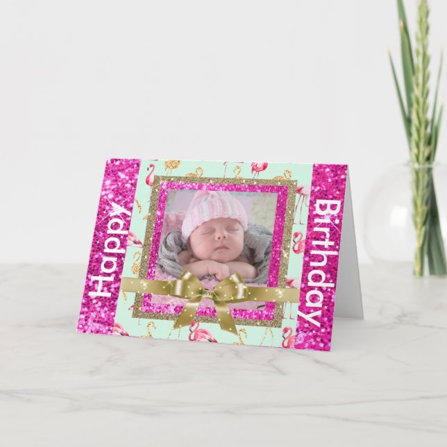 Cartão de Aniversário Feliz Personalizado para a V (Frente)