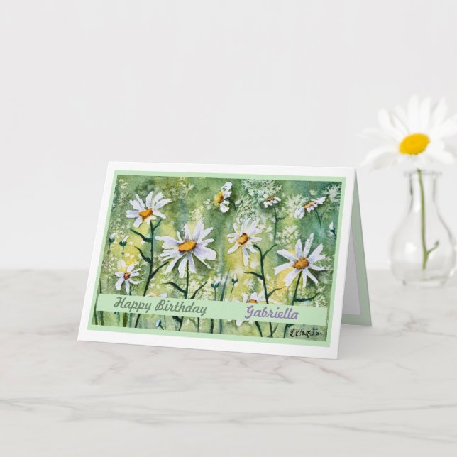 Cartão de Aniversário Feliz Personalizado para Flo (Planta pequena)