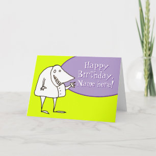 Cartão de aniversário feliz personalizável do cara