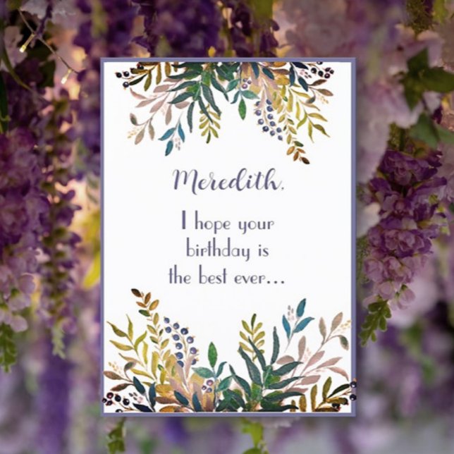 Cartão de aniversário feliz, pessoal e personaliza (Criador carregado)