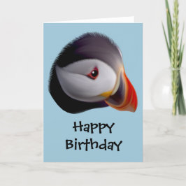 Cartão de Aniversário Feliz Puffin