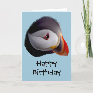 Cartão de Aniversário Feliz Puffin