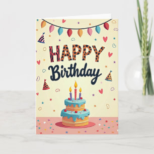 Cartão de Aniversário Festivo Congelado