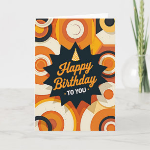 Cartão de Aniversário Festivo Starburst