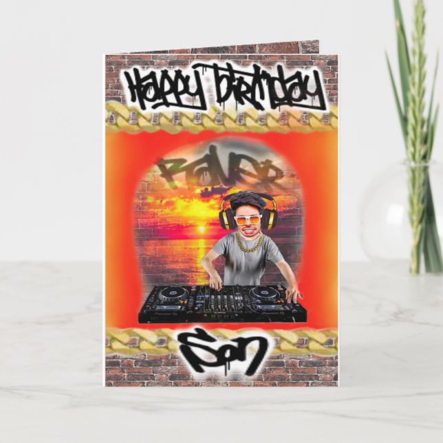 Cartão de aniversário Filho (Frente)