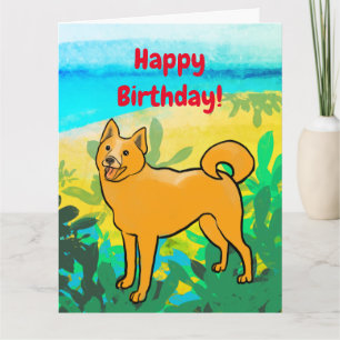 cartão de aniversário finlandês spitz