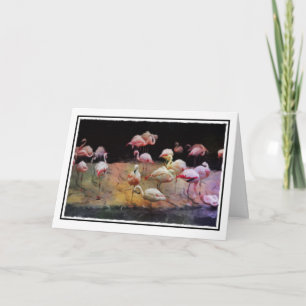 Cartão de Aniversário Flamingo