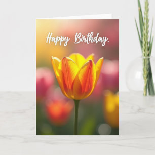 Cartão de Aniversário Flor Brilhante