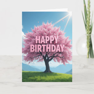 Cartão de Aniversário Flor de Árvore