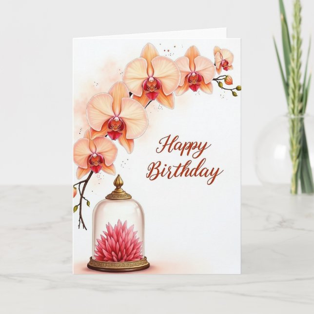 Cartão de Aniversário Flor de Pessegueiro (Frente)