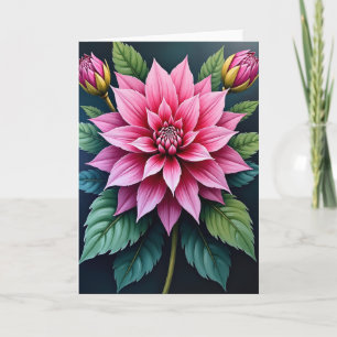 Cartão de Aniversário Flor de Rosa
