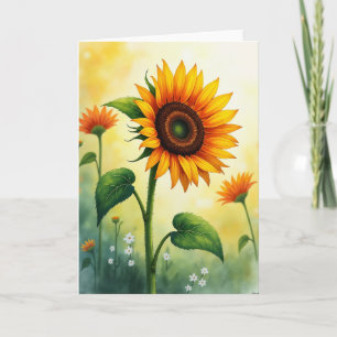 Cartão de Aniversário Flor de Verão Doce