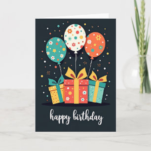 Cartão de Aniversário Flor Desabrochando Alegre