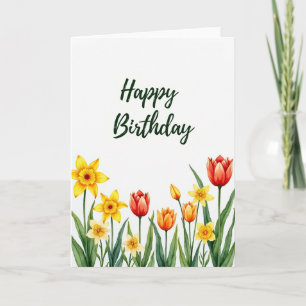 Cartão de Aniversário Florada de Primavera Doce