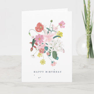 Cartão de Aniversário Floral