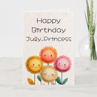 Cartão de Aniversário Floral