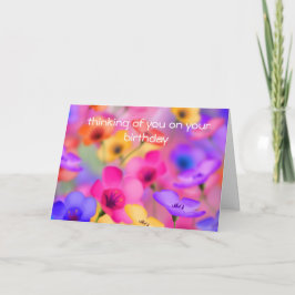 Cartão de aniversário floral bonito