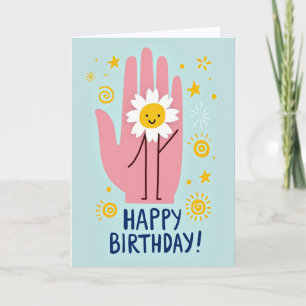 Cartão de Aniversário Floral de 11 Anos