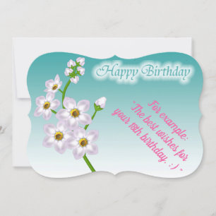 Cartão de Aniversário Floral Elegante