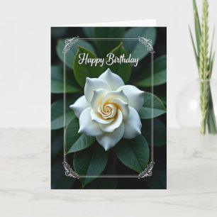 Cartão de Aniversário Floral Elegante