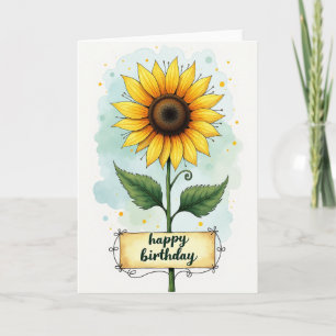 Cartão de Aniversário Floral Explosão Alegre