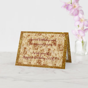 Cartão de Aniversário Floral Mais Feliz do Elegant