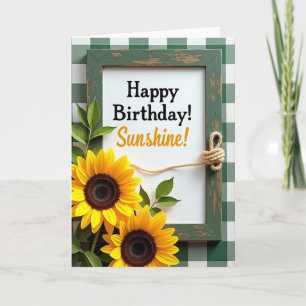 Cartão de Aniversário Floral Sunshine