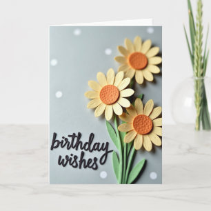Cartão de Aniversário Floral Wishes