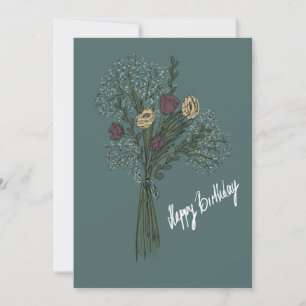 Cartão de aniversário "Flores"