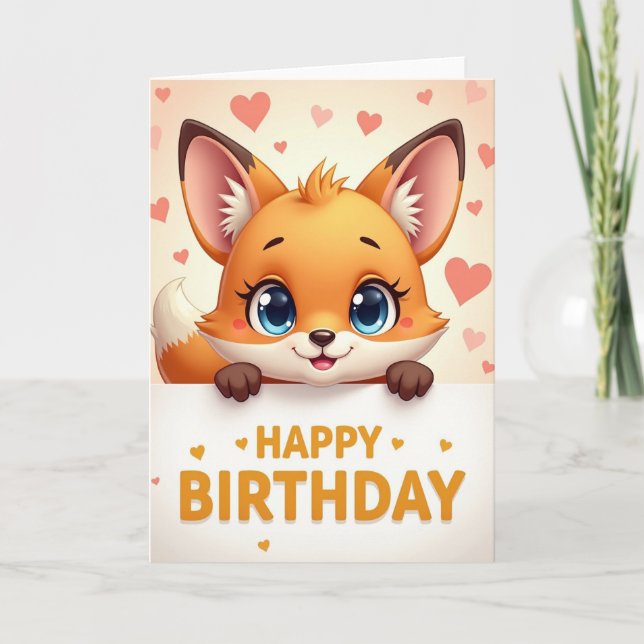Cartão de Aniversário Floresta Alegre (Frente)